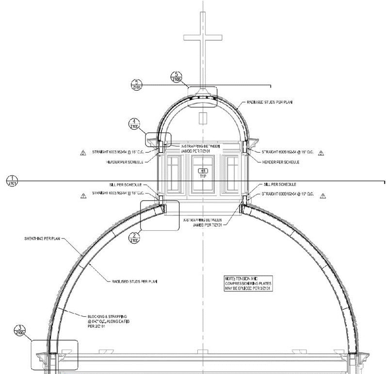 Figure 3 - Blessed Stanley Rother Shrine Main Dome Section - Courtesy of McClure
