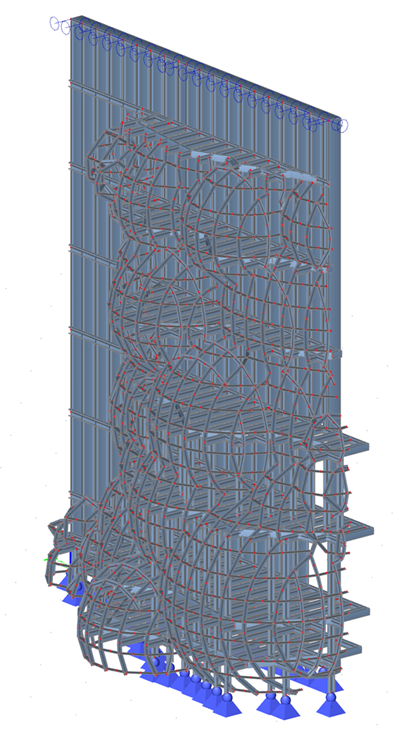 Figure 5 - Isometric View of 3D Model (Wall Supported Cloud) – Courtesy of Ensign Engineering and Land Surveying