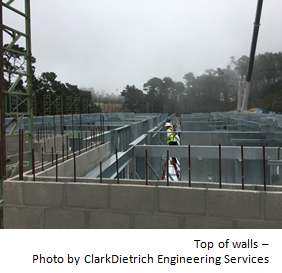 Top of walls –  Photo by ClarkDietrich Engineering Services